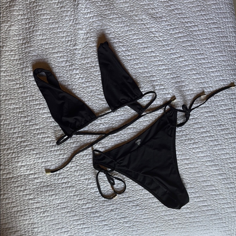 Monday Swimwear Black Bikini Set